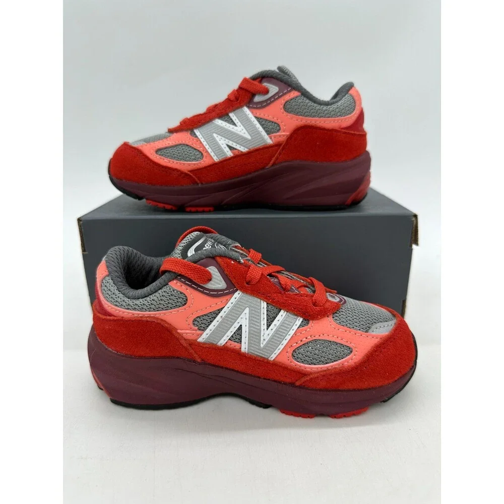 New Balance 990 v6 Infant Size 9 Red Suede Athletic Shoes IC990RT6